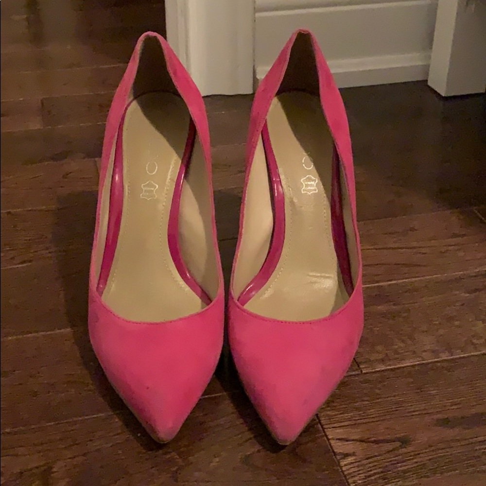 ALDO Pink Suede Pumps